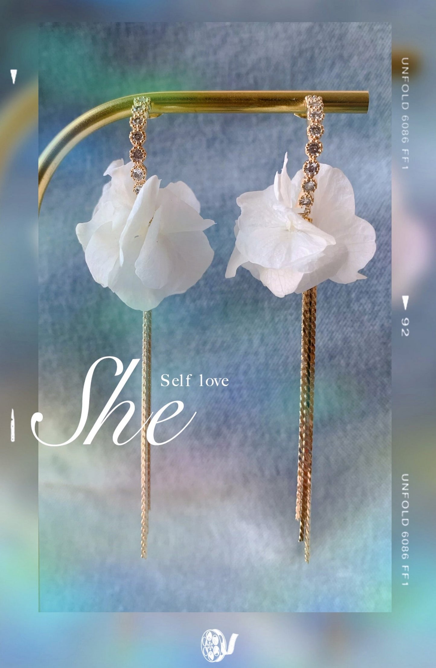 Bijoux floraux faits main, boucles d'oreilles avec fleurs d'hortensia blanches, parfaits pour le jour J.