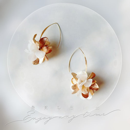 Boucles d’oreilles florales Hana&Alice, bijou mariage fait main chic et intemporel.