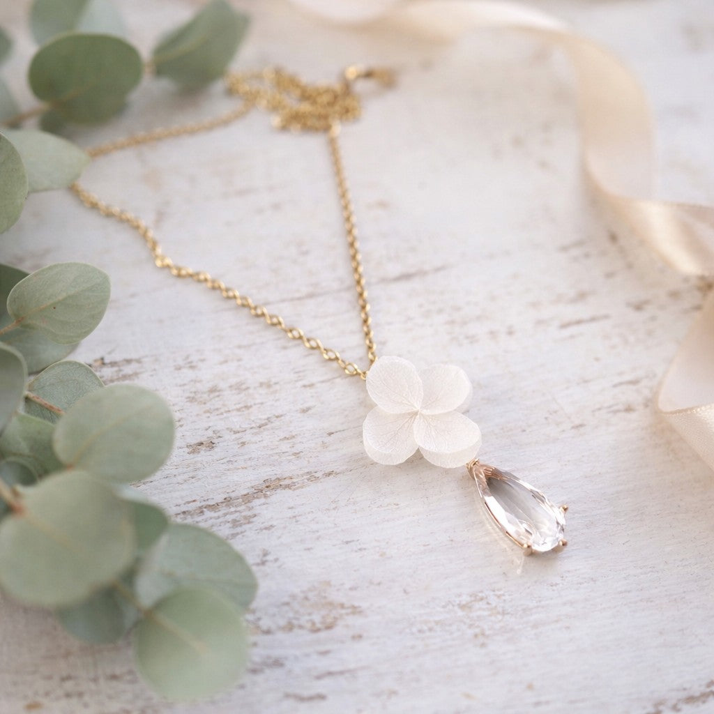 Boucles d’oreilles fleurs stabilisées fait main – bijoux mariage Hana&Alice