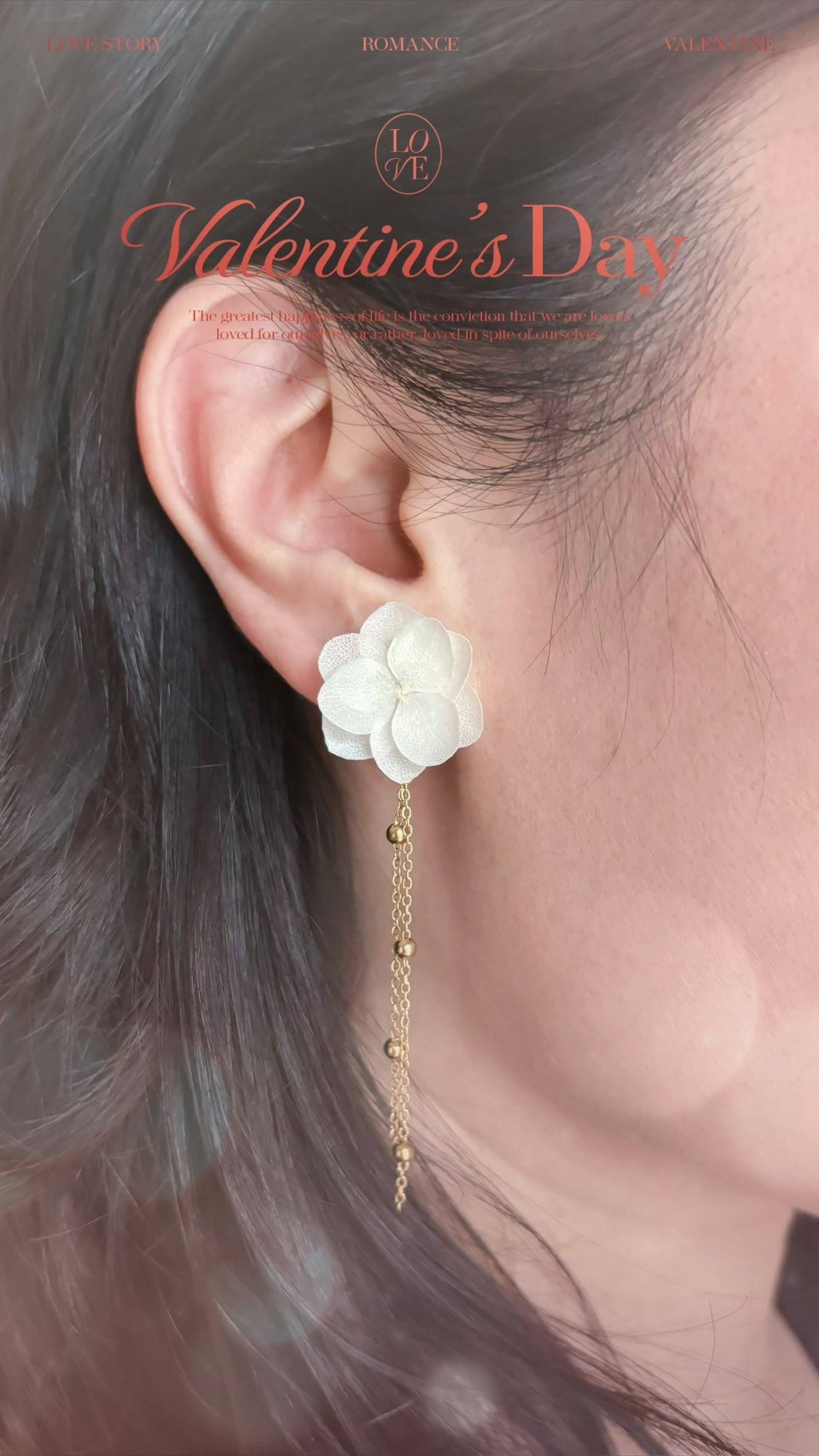 Bijoux mariage fleur stabilisée en hortensia blanc et perles, création artisanale