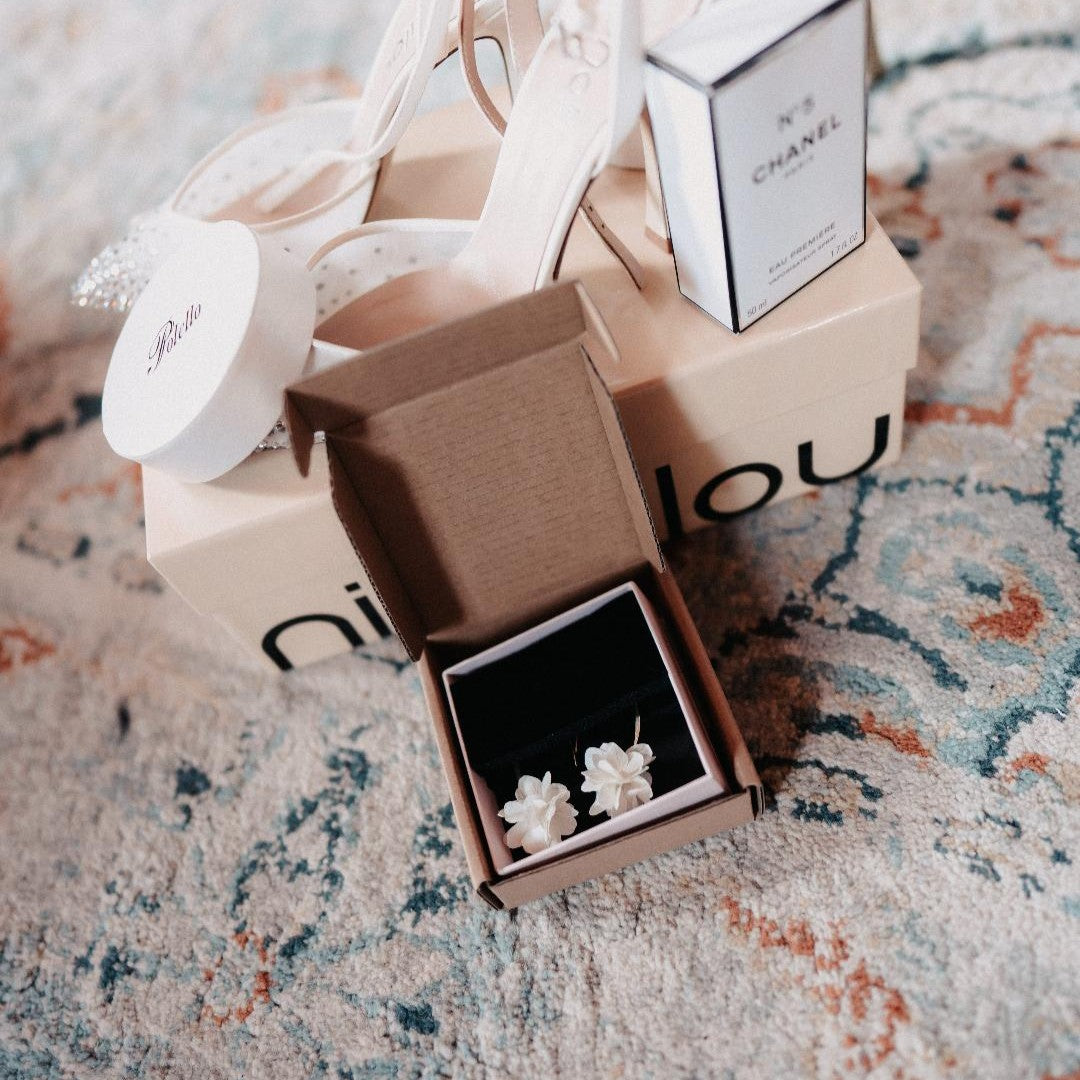 Boucles d'oreilles mariage Hana&Alice, confectionnées à la main pour sublimer votre tenue.