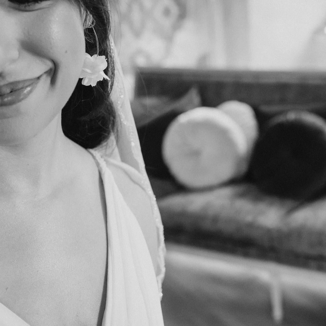 Boucles d'oreilles mariage Hana&Alice, confectionnées à la main pour sublimer votre tenue.