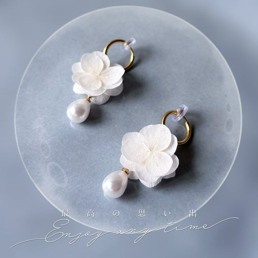 Clips d’oreilles mariage chic perle goutte – bijou mariage perle chic