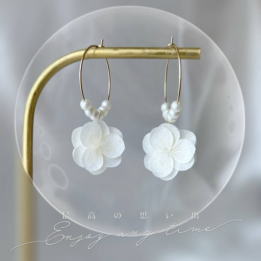 Boucles d’oreilles mariage fleurs stabilisées bohème chic fait main