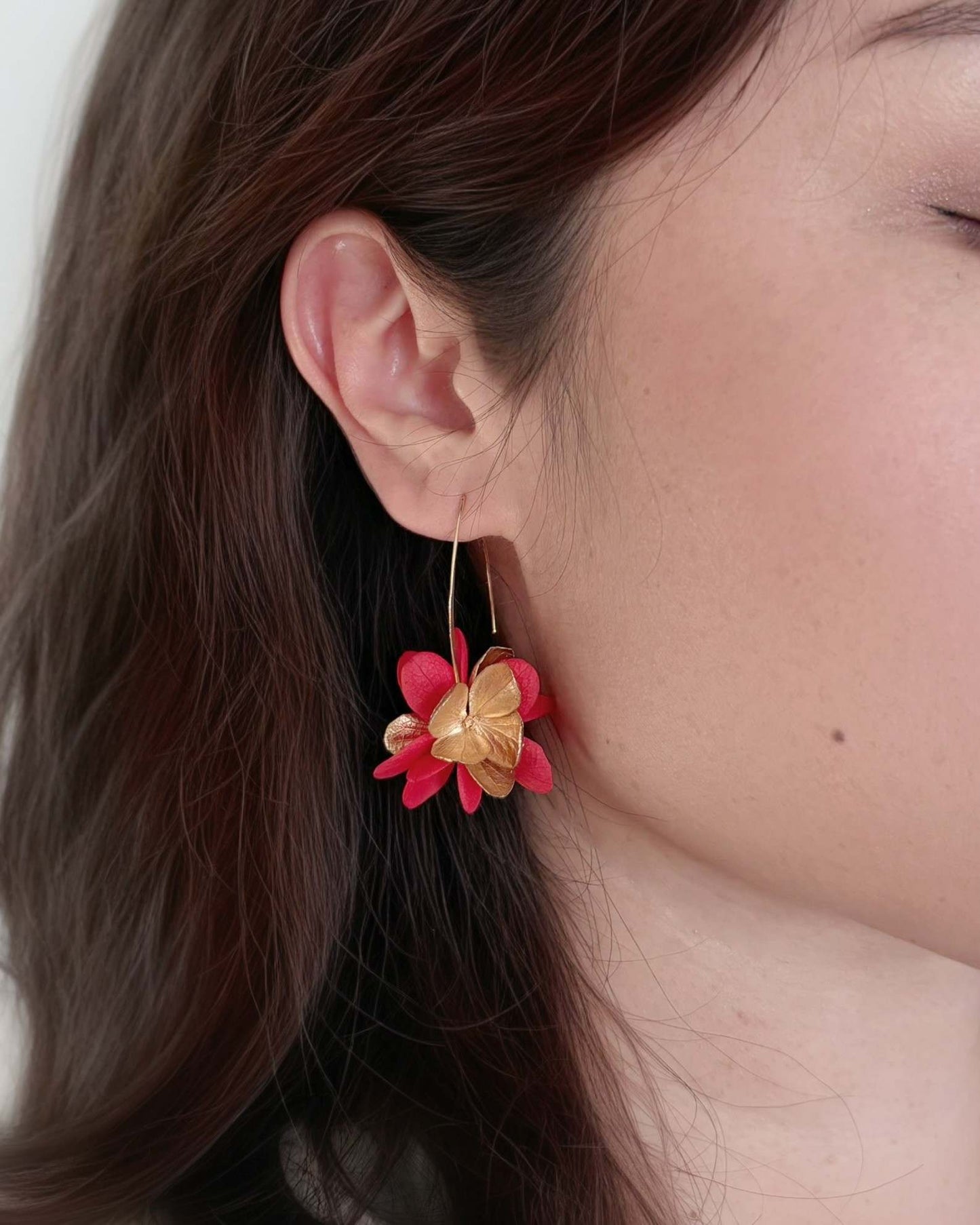 Boucles d’oreilles rouges Hana&Alice, parfaites pour mariage ou fête romantique