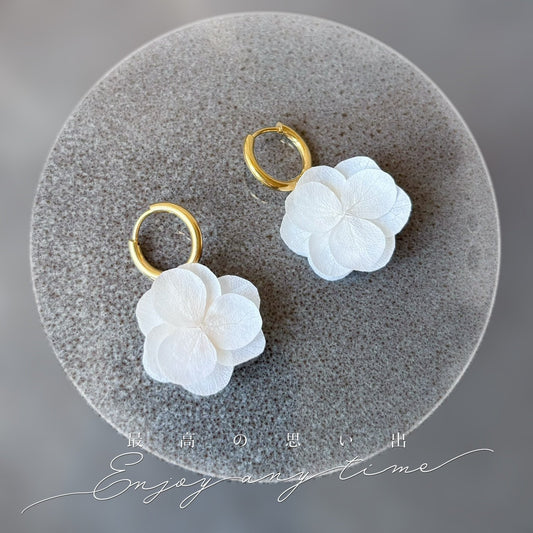 Bijoux mariage fleur stabilisées bohème chic, boucles d’oreilles artisanales pour mariée