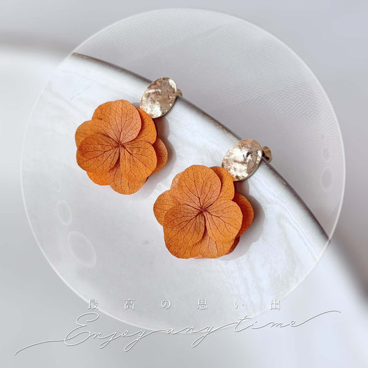 boucles d’oreille mariée terracotta chic et naturelles
