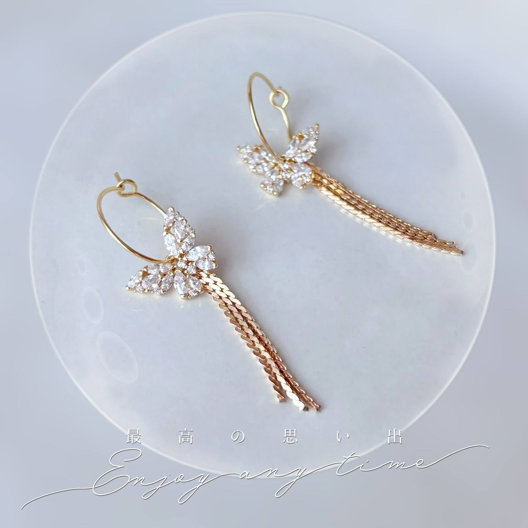 Bijoux papillon scintillant pour parure bijoux pour mariée