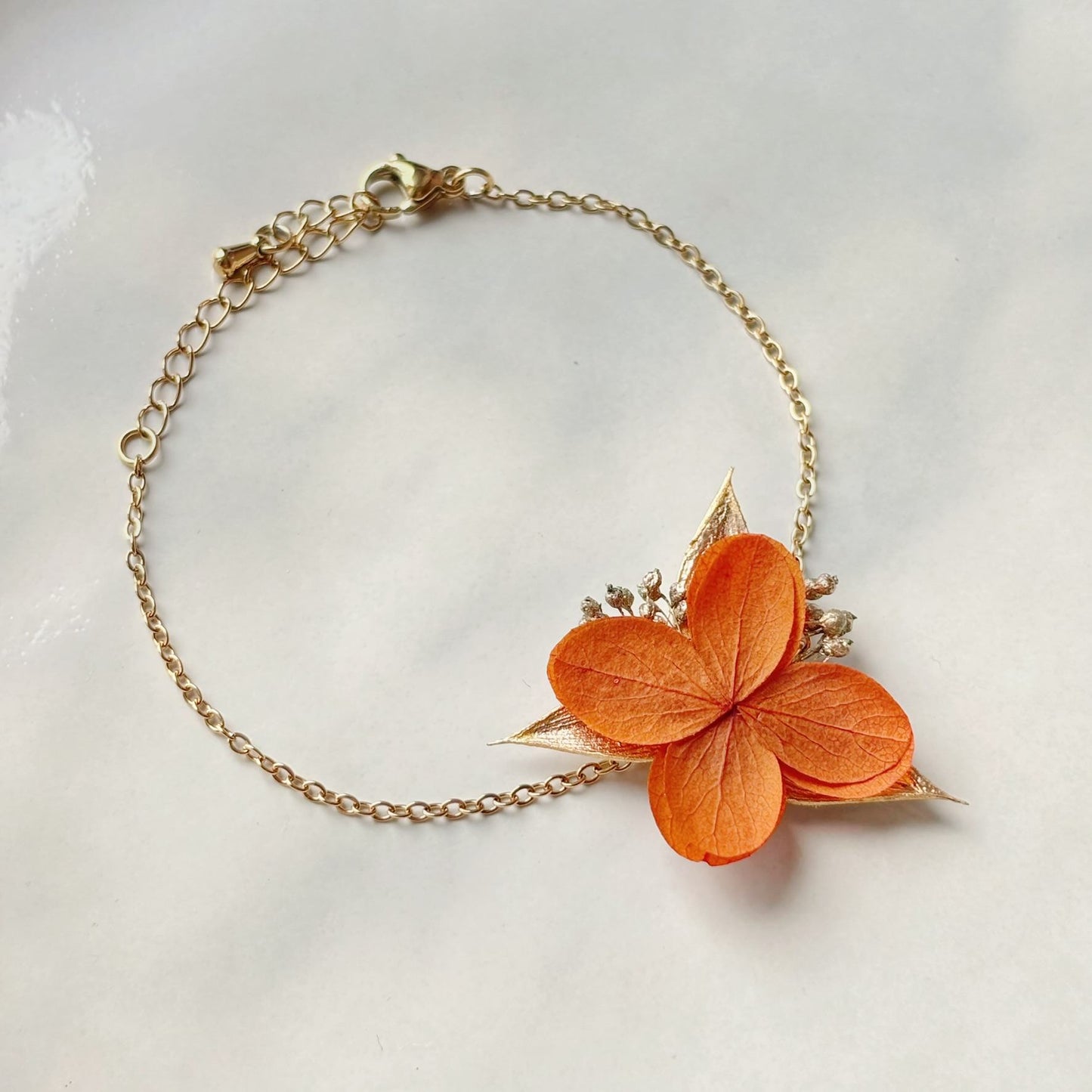 SUMMER COLORS - Bracelet mariage fleur stabilisée rouge/vieux rose/rose clair/terracotta/rose fuchsia  Parure de bijoux pour mariage Cadeau témoin