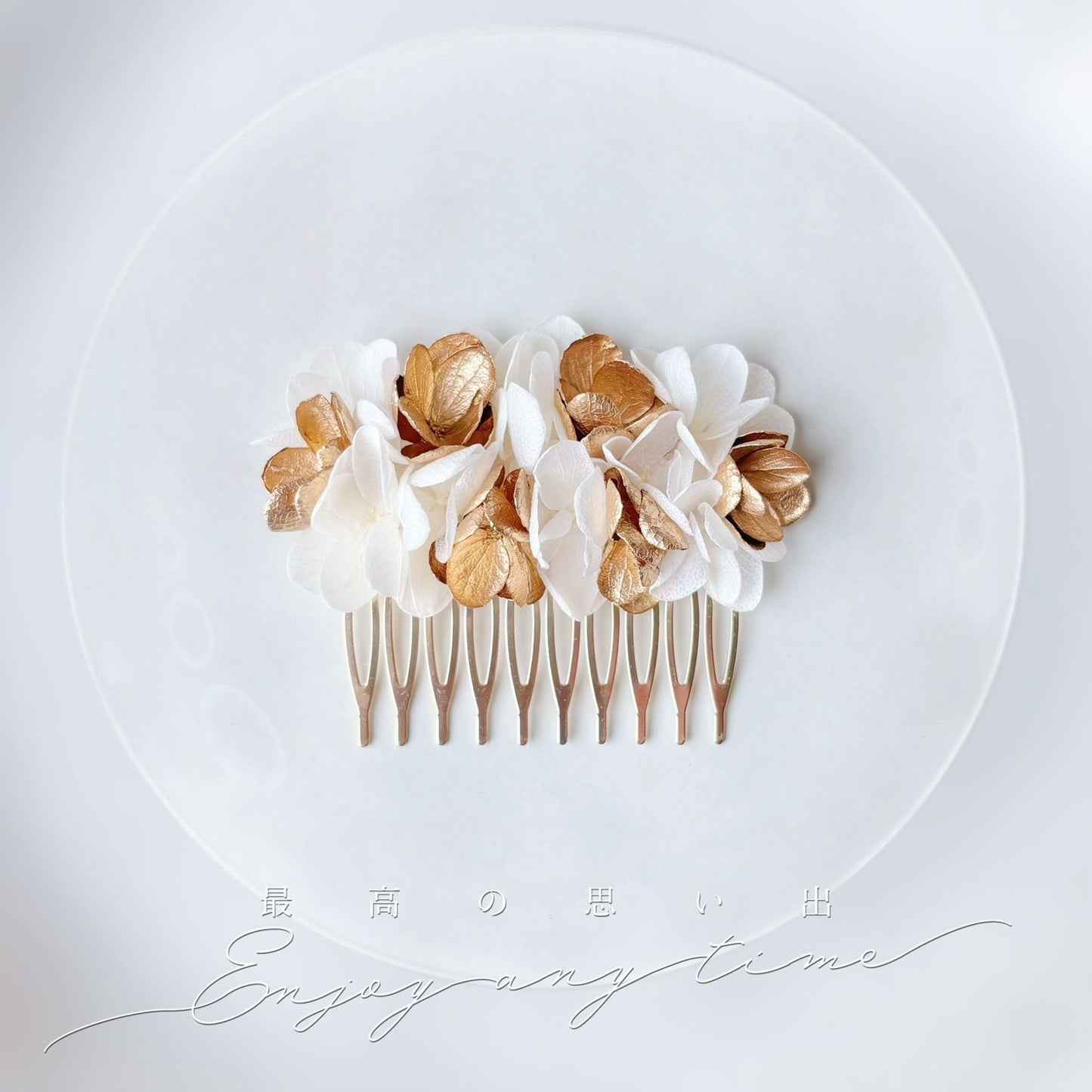 Peigne cheveux floral fait main Hana&Alice pour mariage chic