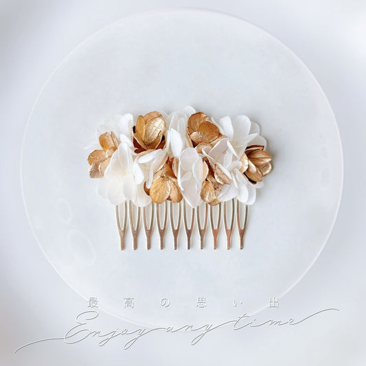Peigne cheveux floral fait main Hana&Alice pour mariage chic